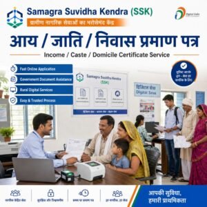 Income / Caste / Domicile Certificate Service – आय / जाति / निवास प्रमाण पत्र सेवा