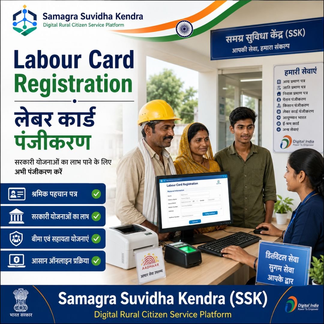 Labour Card Registration Service | लेबर कार्ड रजिस्ट्रेशन सेवा
