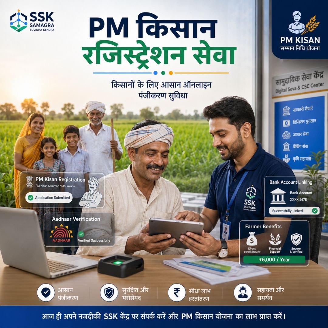 PM Kisan Registration | पीएम किसान रजिस्ट्रेशन सेवा